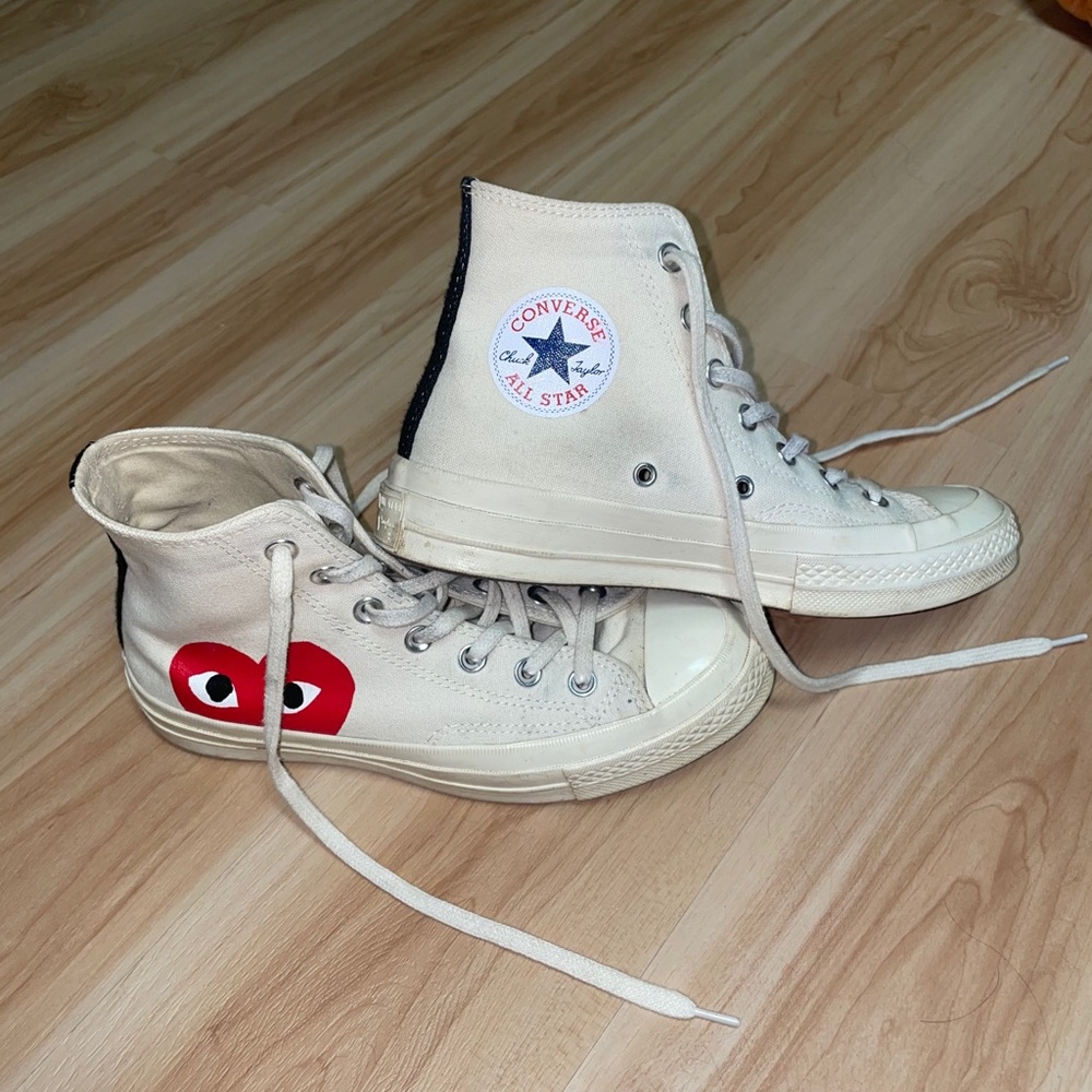 COMME Des Garçons converse high top beige